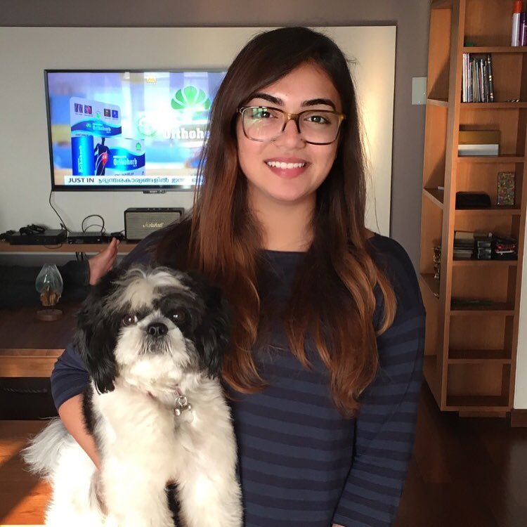 Nazriya Nazim WIth Cute Dogy