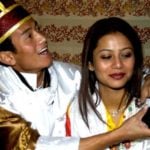 Baichung Bhutia with his wife