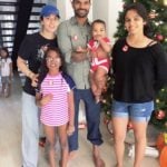 Shikhar Dhawan with his wife and children