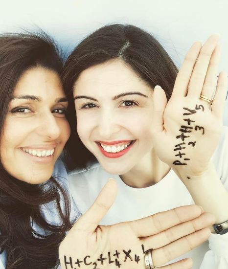 Anaita Shroff Adjania with her sister