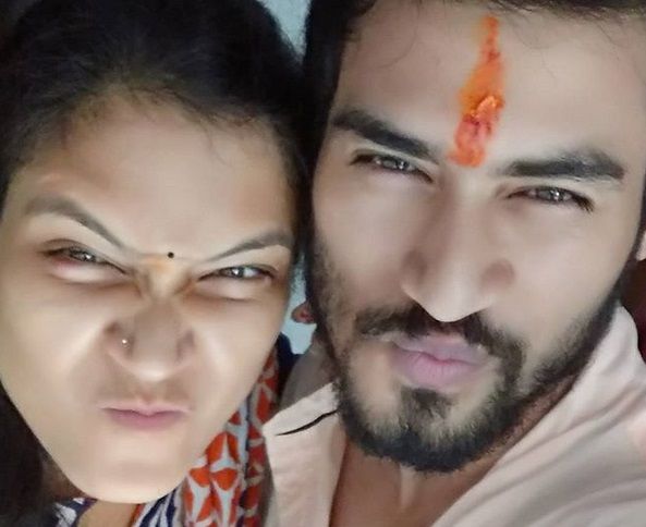 Jitesh Singh Deo with his sister