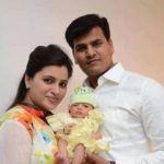Navneet Kaur Rana with her husband and kid