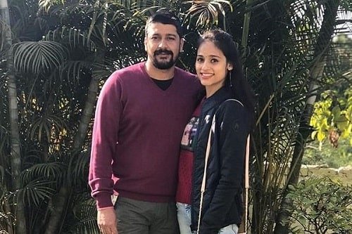 Nitika Kaul with her husband