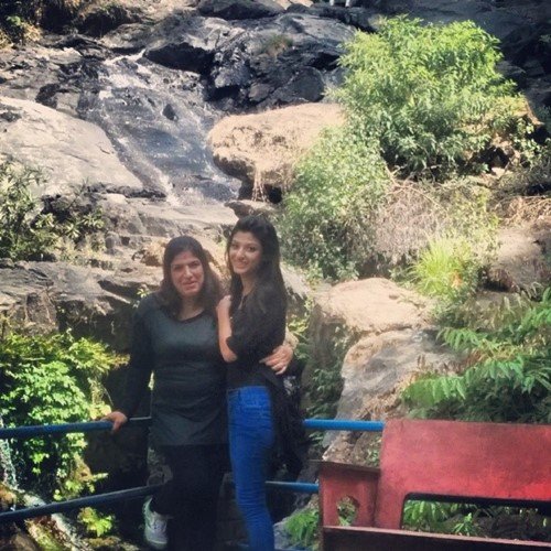 Shernavaz Jijina with her mother