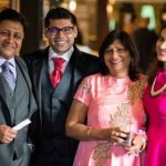 Smita Bansal with parents and brother