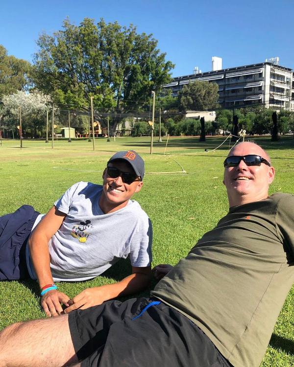 Tom Banton with his father, Colin Banton