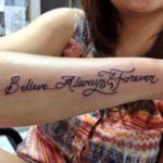 Urvashi Dholakia's tattoo on forearm