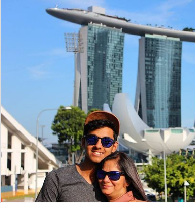 Utkarsh Singh with his mother